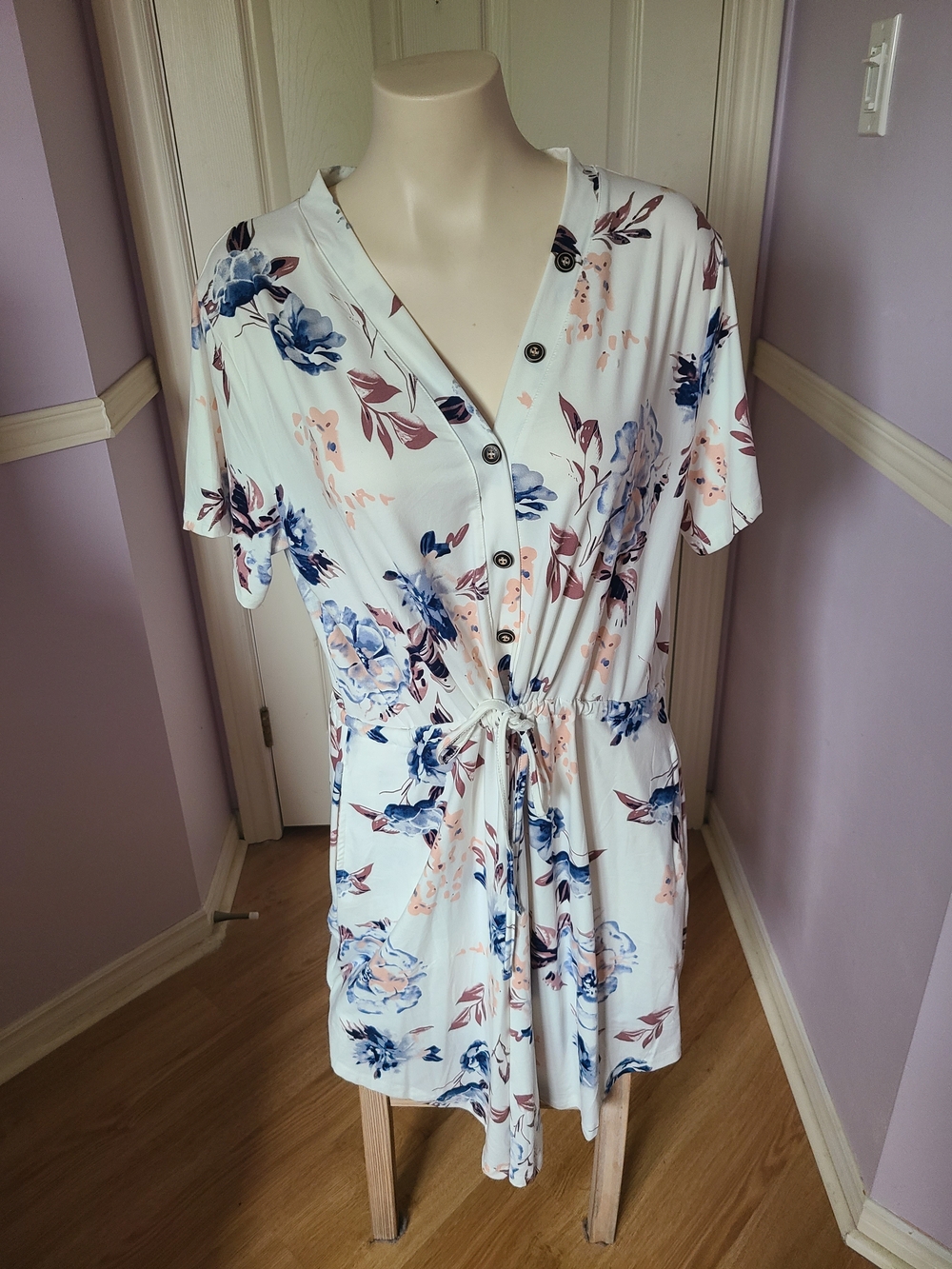 Light Blue & White Floral Dress